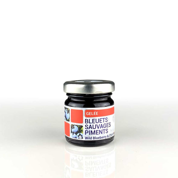 Gelée de piments et de bleuets sauvages