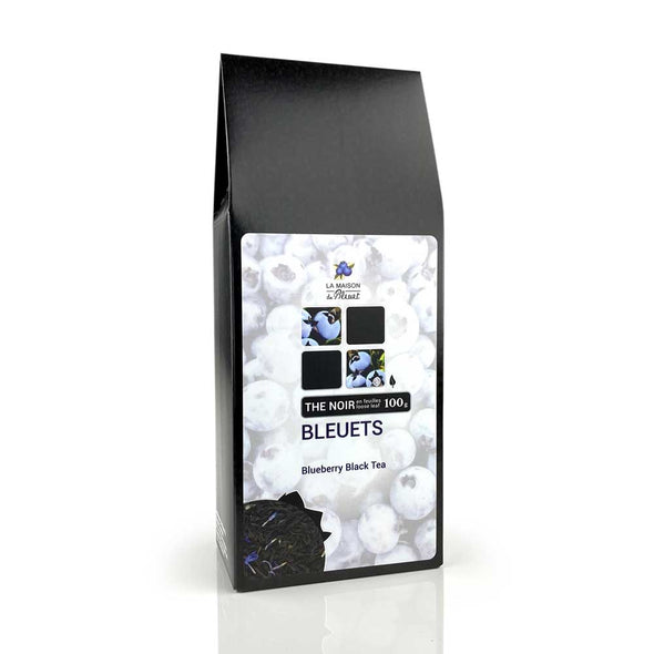 Thé noir aux bleuets en feuilles, La Maison du Bleuet, 100g