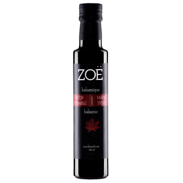 Vinaigre balsamique blanc infusé au sirop d'érable 250 ml | Zoé | La Maison du Bleuet