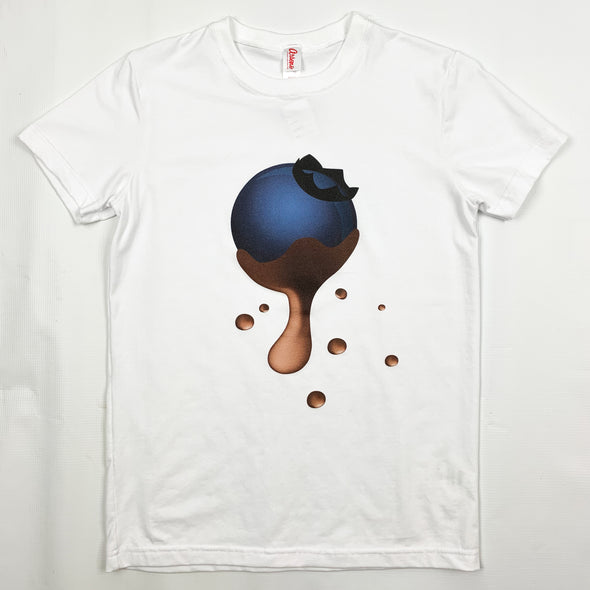 TSBLECHO-WH - T-SHIRT HUMORISTIQUE AVEC BLEUET CHOCOLAT ARSENO MAISON DU BLEUET