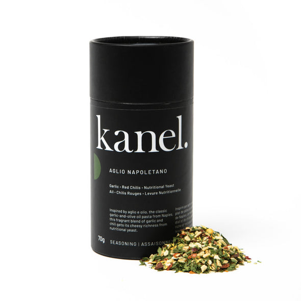 Epice Kanel, aglio napoletano, ail, chilis rouges, levure nutritionnelle. 70g