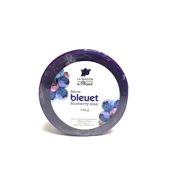 Savon aux bleuets, Lait de chevre et glycérine, La Maison du Bleuet